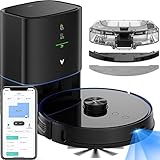 VIOMI S9 Smart Robot 3 in 1 Vacuum, Sweep, and Mop Cleaner with Auto Self Emptying, Self Charging Battery, Alexa, and Google Assist, Black