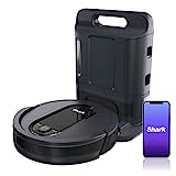 Shark AV1010AE IQ Robot Vacuum with XL Self-Empty Base, Bagless, 45-Day Capacity, Advanced Navigation, Alexa & Wi-Fi, Multi-Surface Brushroll, for Pets, Dander & Dust, Carpet & Hard Floor, Black
