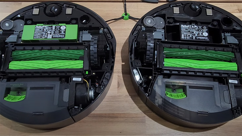 the roomba j8+ uses a larger battery